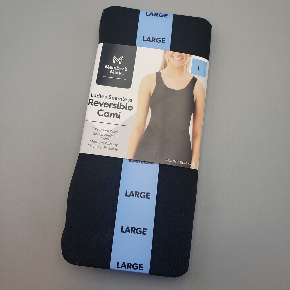NEW Members Mark Ladies Reversible Cami Black Small